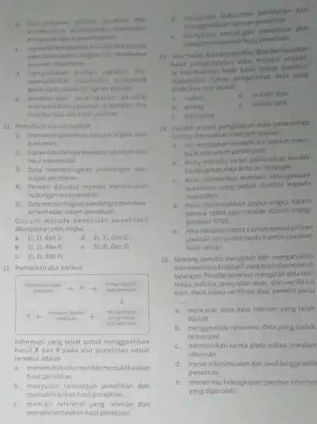 b. menyediskan pilihan jawaban dan memberikan kesempatan responden menjawab sesuai pendapatnya c. memudahkanpeneliti memperoleh banyak data dalam waktu singkat dan membatasi jawaban responden d.