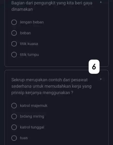 Bagian dari pengungkit yang kita beri gaya dinamakan lengan beban beban titik kuasa titik tumpu Sekrup merupakan contoh dari pesawat sederhana untuk memudahkan kerja