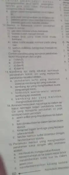 caretas a arm dapui main is u menghamarkan arus limitik tarutan gula pasil titiak Penjelasan __ chapest menghamilkan ion di diatam our b. gula