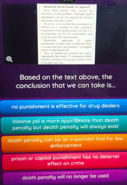 Should the Death Penalty be Allowed? Most death penalty cases involve the execution of drug peddlers, although capital punishment can also be applied for