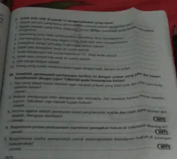 di bewah ind dengan Jaweban yang tepot! hervia perspertian ring harva dien Sescording terhadap negara tida __ __ terhadap lingkungan inkitar edalah __ a.