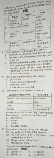 Hubungan yang tenap antara bagian yang ang or 1, proses yang terjadi, dan hasilnya adalah __ HOUS 18. Istilah perokok pasif menunjukan bahwa __