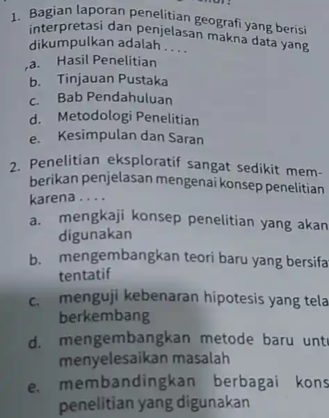 interpretasi d adalah an makna data yang interpretasi dan penjelasa beografi yang berisi dikumpulkan adalah __ a. Hasil Penelitian b. Tinjauan Pustaka c. Bab