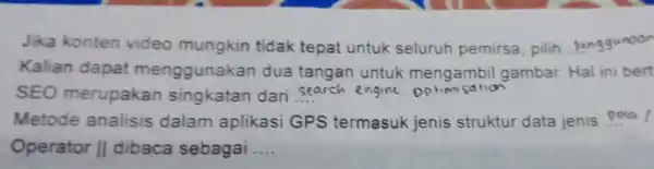 Jika konten video mungkin tidak tepat untuk seluruh pemirsa , pilih penggunoon Kalian dapat menggunakan dua tangan untuk mengambil gambar. Hal ini bert SEO