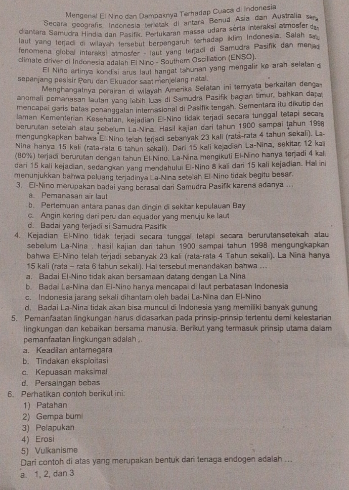 Mengenal El Nino Dan Dampaknya Terhadap Cuaca D'indonesia Secara ...