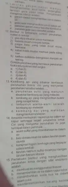 menghantarkan arus listrik mampu mengenaisifat in adalah __ biadalah Penjelasan a. garam dapur menghasilkan ion di dalam air b. gula pasir menghasilkar londi dalamair