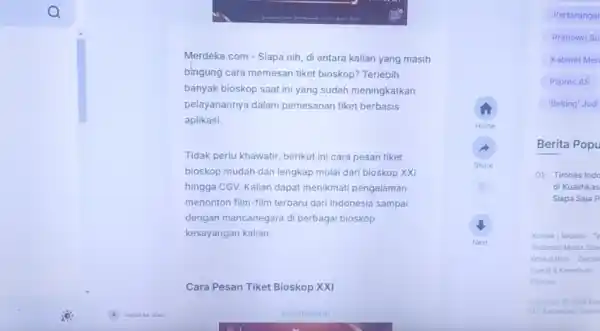 Merdeka.com - Siapa nih di antara kalian yang masih bingung cara memesan tiket bioskop? Terlebih banyak bioskop saat ini yang sudah meningkatkan pelayanannya dalam