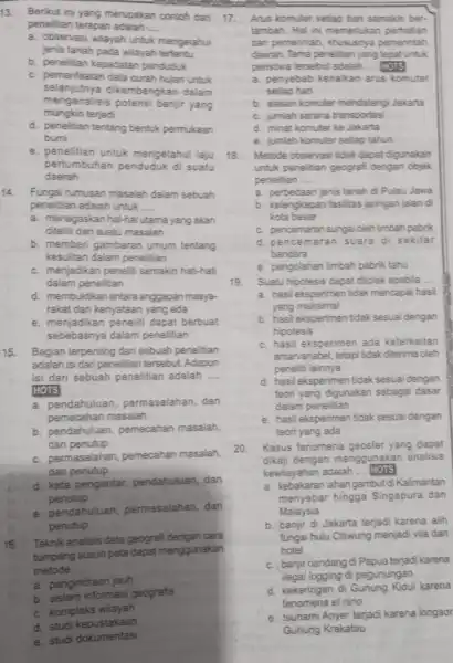 penelitian terapan adalah __ dari a. observasi wilayah untuk mengetahui jenis tanah pada wilayah tertentu b kepadatan penduduk c. pemanfaatan data curah hujan untuk