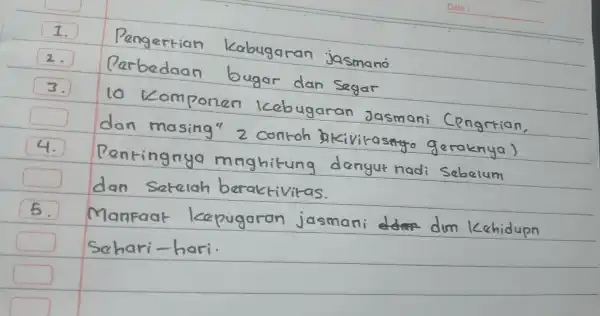 Pengertian kabugaran jasmano Parbedaan bugar dan Sagar square com ponan lceb ugaran Jasmani dan masing 2 Contoh square Penring nga mng hitung hadi Sabelum