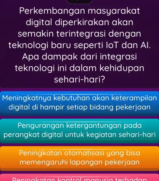 Perkemba ngǎn m asuar akat digital diper kirakan ak an semakin t erinteg rasi den gan teknolog i baru sepe rti loT dan A