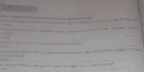 Porbaik an rablah pertanyaan pertanyaan berikut dengan benar! Sebulkan mata pencahanan yang cocokbagi penduduk yang hidup di negara agrarisi Jawab: __ Mengapa masyarakat maritim