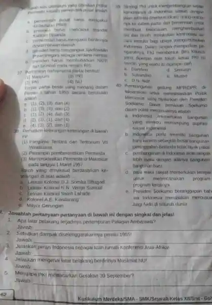 satu ukimatum yang diberikan PRRI Permesta kepada pemerintah pusat adalah __ a pemerintah pusat harus mengakui kedaulatan PRRI b. presiden harus mencabut mandat Kabinet