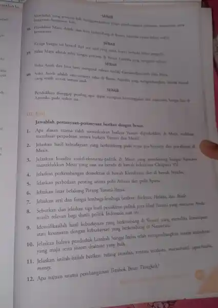 SEBAB hangunan-bangunan lain. bangunan lain...... menggunakannya dalam pembengunan jombana, manusias, serto 18. Peradaban Maya, Artek dan Inca berkembang di Benus Amerika myatis dalam wakni