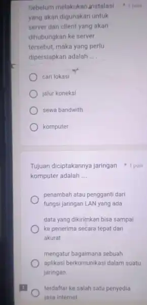 Sebelum melakukan instalasi yang akan digunakan untuk server dan client yang akan dihubungkan ke server tersebut,maka yang perlu dipersiapkan adalah __ cari lokasi jalur