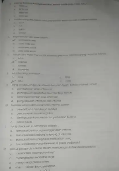 sumun theo-an 1970-an web-in was an Protokot yang digunokon untuk mentronsfer hommen web it __ a. HTTP D. HF C. SMTP d. TCHIN a