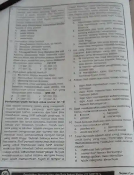 university becath tujan maka haryang harus ditakuka? a children __ (MOTS) B. (1) dan (d) d. (3) dan (A) 11. Perhatikan anturan berikult kepada