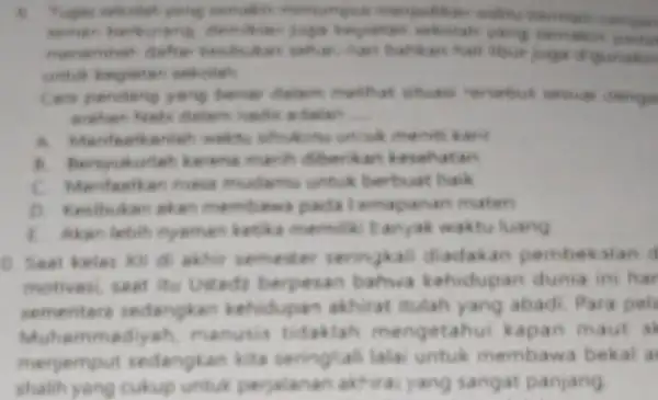 walking become sehari hart bahkan hall untuk kegiatan sekolah Can pandang yang benar tersebut semuai dengan achieve __ 1. Bersyukurlah karene mach diberikan kesehatan