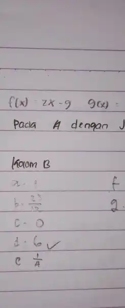 ((x)=2x+9 (c) pada A dengan J square square square square square square