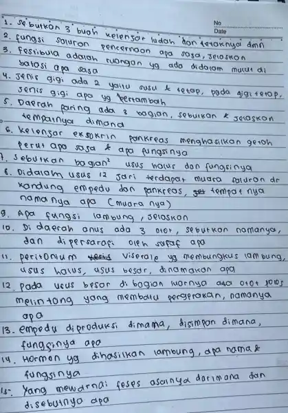 1. Seburkan 3 buon ludah fungsi Soluron pencernaon apa sara. batasi apa sasa musus senis gigi pertambah yaitu susu tetap 5. Daerah bagian, sebutkan