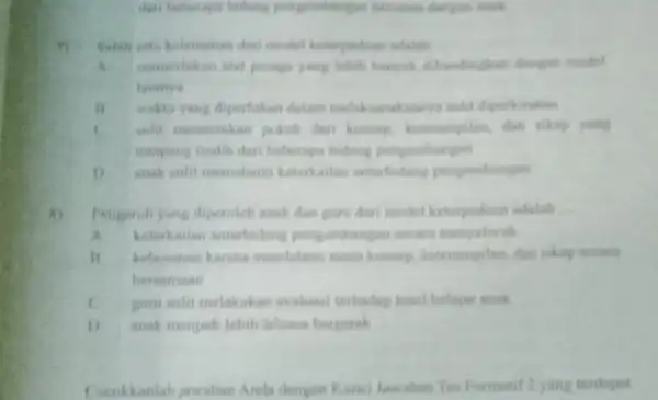 dani beherapa birdang pengembangan bersama dengan unik Salah sahi kelemahan dari model keterpaduan adalah __ 4 menertukan alat peraga yang lebih tanyak dibandingkan dengan