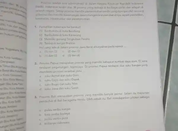 dan memiliki kewenan provins: u alam proses damas dan an hukum yang ber wa Yogyakarta libuto u Kota Surabeya Denpasar) a Timur (bu Kota