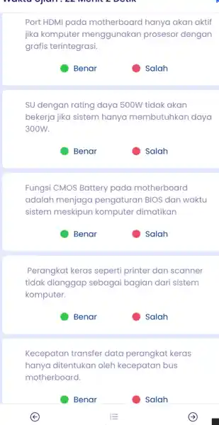 - Doun Port HDMI pada motherboard hanya akan aktif jika komputer menggunakan prosesor dengan grafis terintegrasi. Benar SU dengan rating daya 500W tidak akan