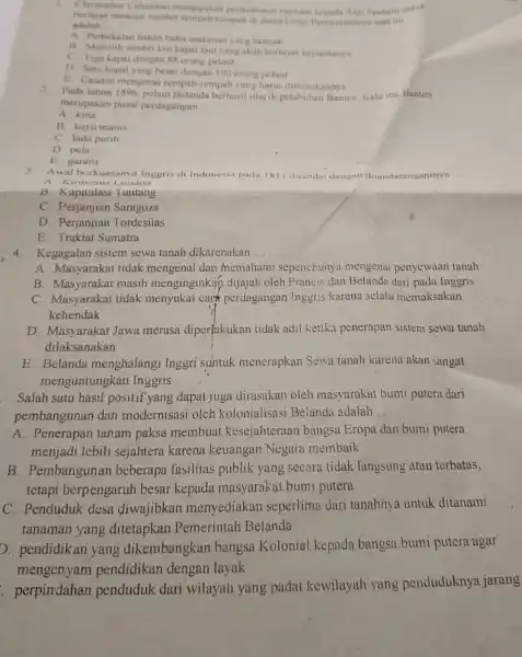 herlawat mencari sumber rempah rempah di dunia Timur Permintaannya saat itu berlayar mencari sumber Spanyol untuk adalah __ A. Perbekalan bahan baku makanan yang