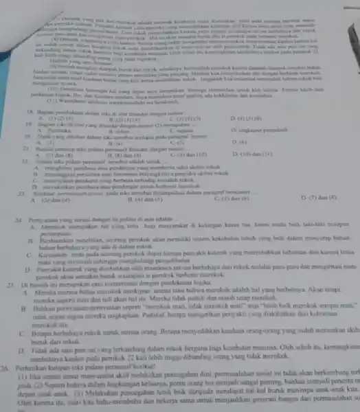 (i) Dampak yang lain pada seoring perokek dapat As pert karona lensa mata yang mermutih makik menyebutkan karank yaitu dengan masuknya rat sertera dalam