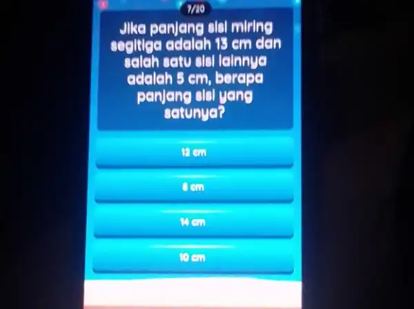 Jika panjang sisi miring segitiga adalah 15 em elem satu sial lainnya adalah 5 em, berapa panjang sisi yang setunyer you