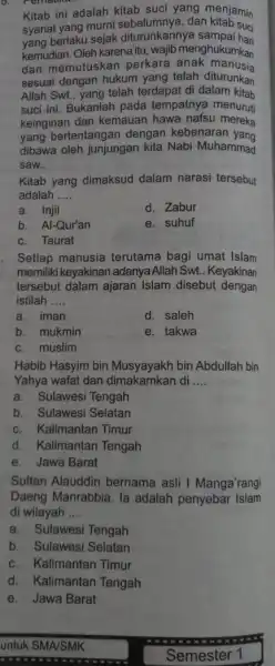 Kitab ini adalah kitab suci yang menjamin syariat yang murni dan kitab suci yang berlaku sejak diturunkannya sampai hari kemudian. Oleh karena itu wajib