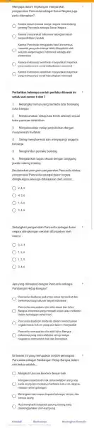 Mengapa dalam lingkungan masyarakat, pengamalan Pancasila sebagai Dasar Negara gara juga perlu diterapkan? Karena belum semua warga negara memandang Karena masyarakat Indonesia sebagian besar