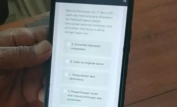 Menurut Permenpan No.9 Tahun 2021 salah satu hasil kerja yang diharapkan dari Penyuluh Agama adalah penyusunan pedoman bimbingan atau penyuluhan. Hasil kerja ini dinilai