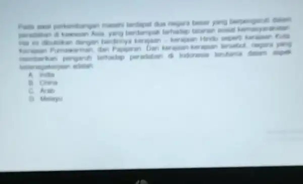 this negara besar yang yang terdanpak terhadap tatanan mean tersebut, negara yang peradation di Indonesia A. Wels CHPU e D. Metayo