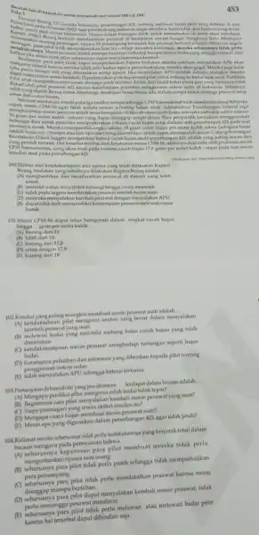 untuk menjawab soal nomor 100 s.d. 1041 dikuti oleh pilsimbau pilot untuk menjaga jarak minimal 20 mil dari bada hebut mana punyang nyatanya tidak