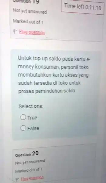 Untuk top up saldo pada kartu e- money konsumen , personil toko membutuhkan kartu akses yang sudah tersedia di toko untuk proses pemindahan saldo