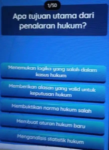 VSD App utamo dari penalaran hukum? Menemukar bokayong solchdolum kraus hukum Memberikor oloson yong voluntal keputusan hukum Nembuktikon norma hukum soloh Membuat oturan hukum