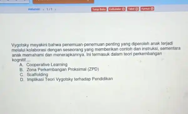 Vygotsky meyakini bahwa penemuan -penemuan penting yang diperoleh anak terjadi melalui kolaborasi dengan yang memberika n contoh dan instruksi , sementara anak memahami dan