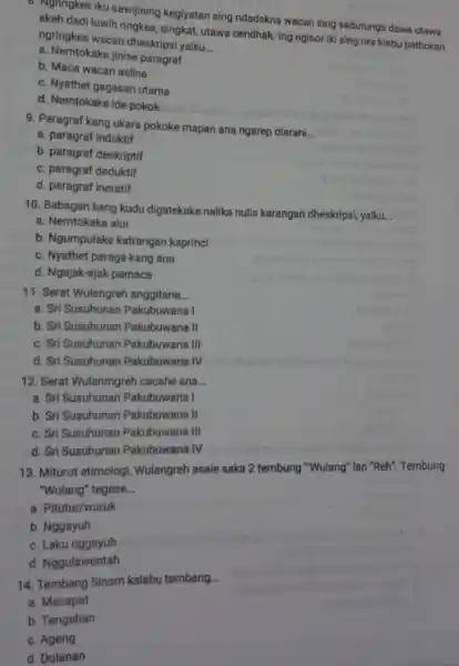 akeh gkes iku sawijining kegiyatan sing ndadekna wacan sing sadurunge dawa utawa akeh dadi luwih ringkes,singkat, utawa cendhak. Ing ngisor iki sing ora klebu