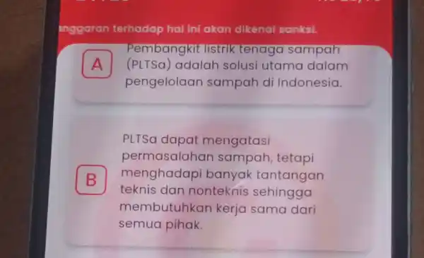 anggaran terhadap hal in akan dikenai sanksi. A pengelolaan sampah di Indonesia. Pembangkit listrik tenaga sampah (PLTSa) adalah solusi utama dalam A PLTSa dapat