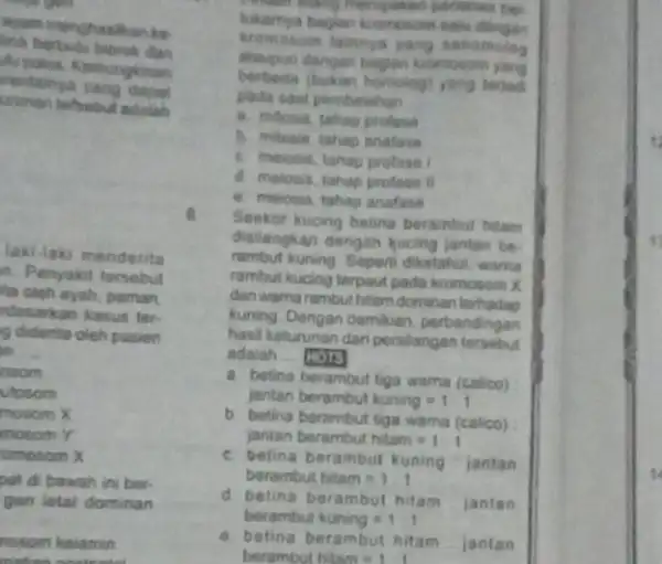 ayam menghasilkan ko ventarrya tehebut adalah laki-laki menderita in Penyakit tersebut ta clinh ayah, paman. rdesarkan kasus ter g didenta oleh pasien __ osom