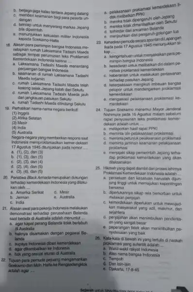 b. berjaga-jaga kalau tentara Jepang datang c. memberi keamanan bagi para peserta un- dangan d. bersiap untuk menyerang markas Jepang bila diperintah kepada Soekarno-Hatta