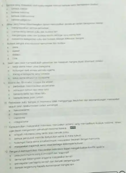 Bahasa yang disepakatioleh suthunegara menjadi bahasa resm keregaraan disebut __ 1. bahasa daerah b. bahasa nasional c. bahasa internasiona d. bahasa peryaulan 6. Sikao