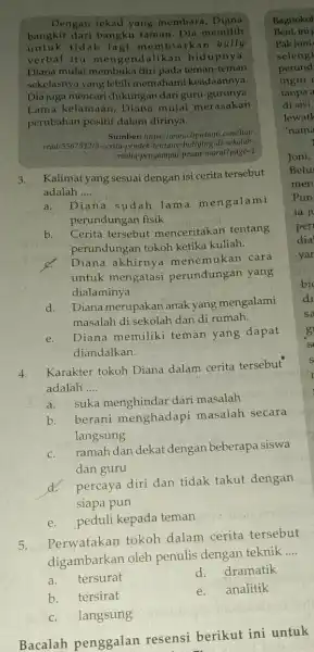 Dengan tekad yang membara, Diana bangkit dari bangku taman. Dia memilih untuk tidak lagi membiarkan bully verbal itu mengend alikan hidupnya. Diana mulai membuk