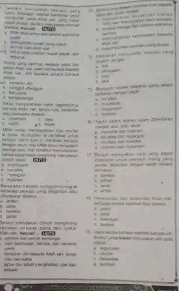 dilakukan setelah berikhtiar untuk mengubah takdir Alah sat yang masih diubah. Berikut merupaka n hikmah tawakal, kecuall __ coin a tidak akan putus asa