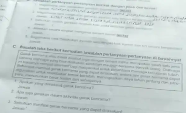 exacution pertanyaan pertanyaan berikut dengan jelas dan benart pears angelente . Jawah s heriramet Jawab . Jawab 5. Bagamana cara melakukan ayunar an secara