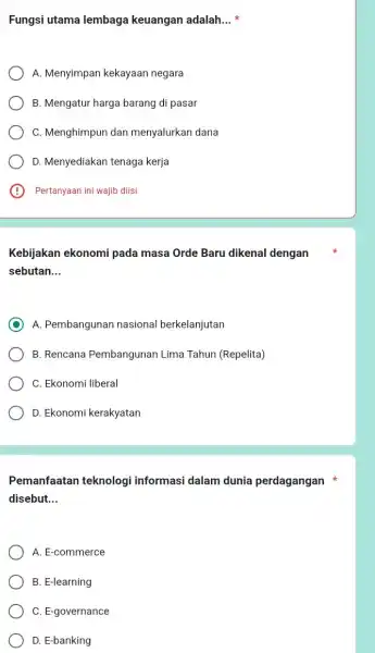 Fungsi utama lembaga keuangan adalah __ A. Menyimpan kekayaan negara B. Mengatur harga barang di pasar C. Menghimpun dan menyalurkan dana D. Menyediakan tenaga