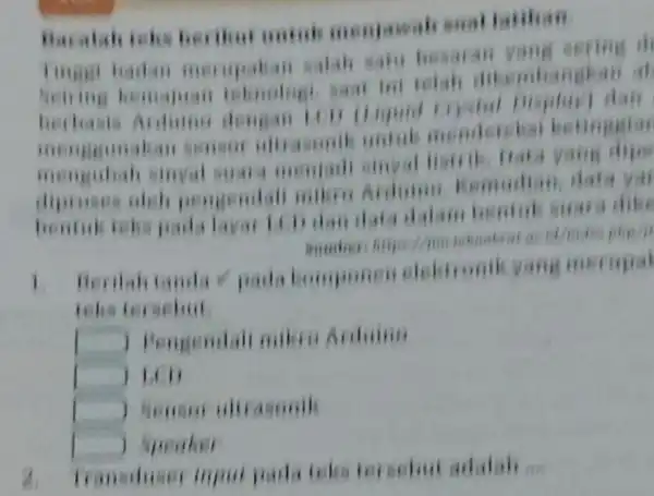 Haralah teks berikut untuk menjawah merupakan salah satu bearan yang sering ch bemajuan saat ini telah ditembangkan at dengan 10 Higuid dan mengemakan sensor