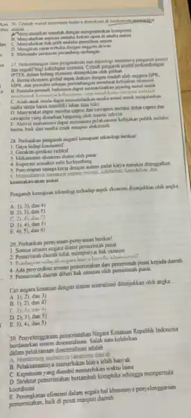 kan 26. Contoh wulud pencrapan budaya demokrasi di lingkumennamancarakat pbut adalah ... __ X.Meny closakan masalah dengan mengutamakan kompromi B. Menyalurkan aspirasi melalui kolom