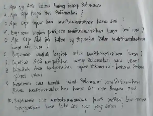 koncep 80 komenlasi fungsi gan 80 comentasi 7 pa s tujuan Baii menookouentasikan karya feni . Pagaimana langkah perciapan Men8okomenlzhkan carya feni r at