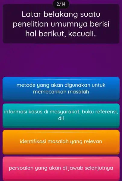 Latar belakang suatu penelitian umumnya berisi hal berikut,kecuali.. metode yang akan digunakan untuk memecahkan masalah informasi kasus di masyarakat buku referensi, dll identifikasi masalah